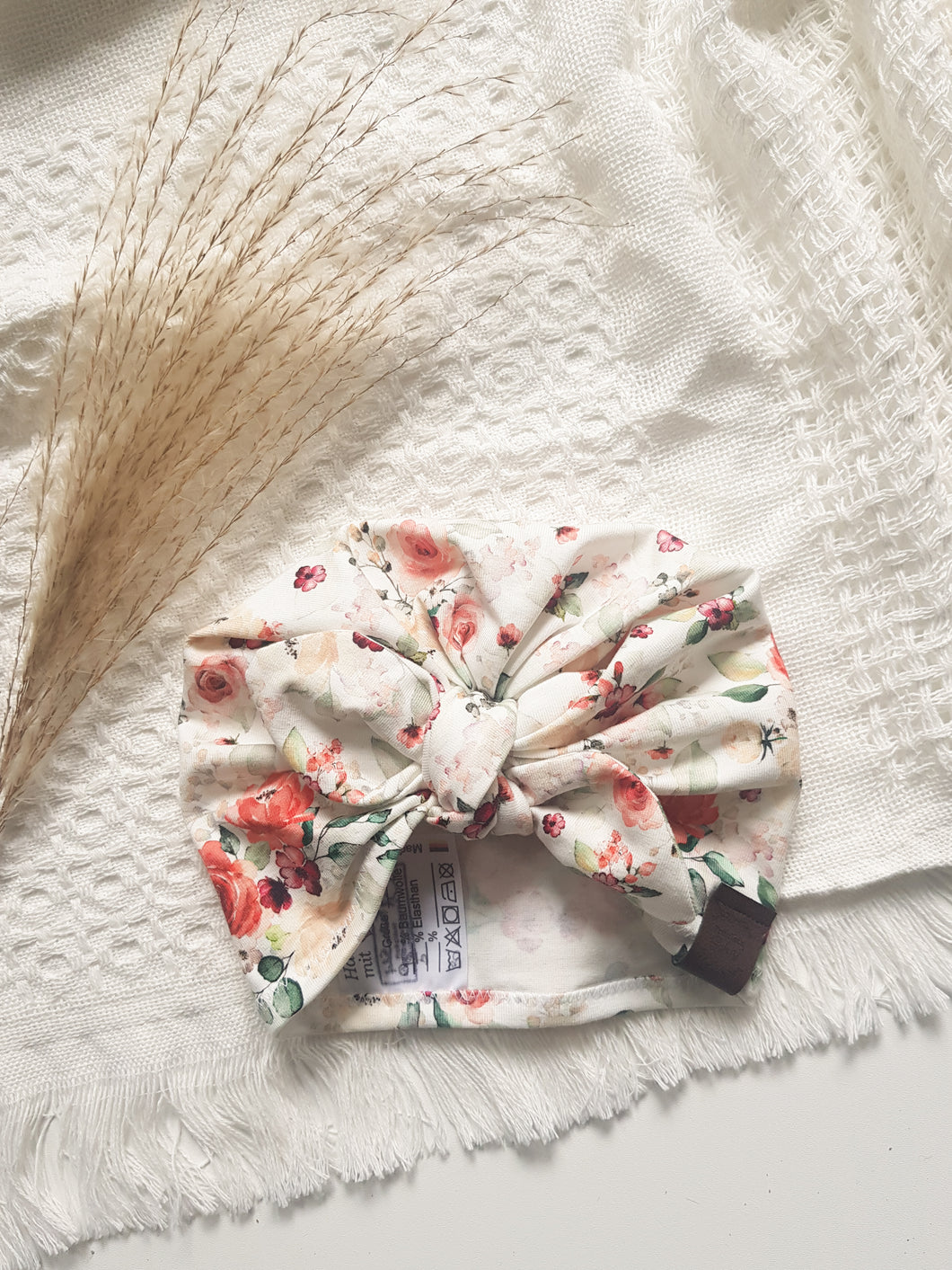 Turbanmütze Creme Roses